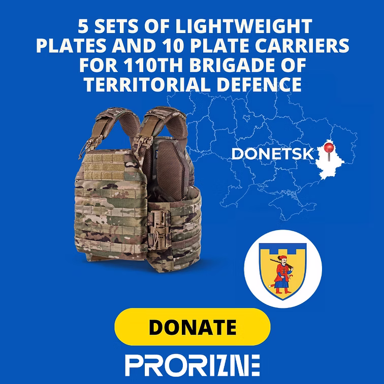 5 sets of lightweight plates and 10 plate carriers